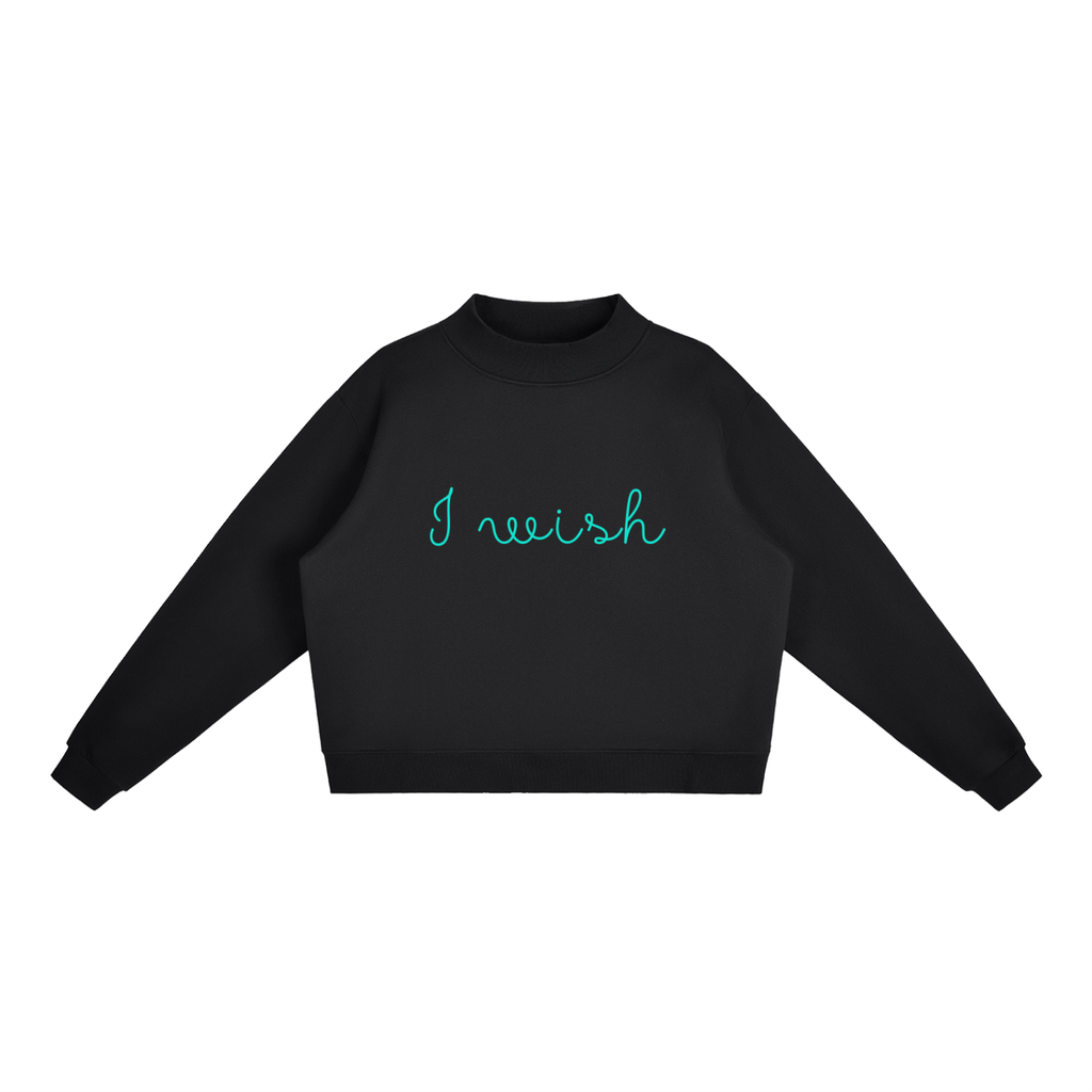 Essential Fleece Mock-Neck Crew Sweatshirt