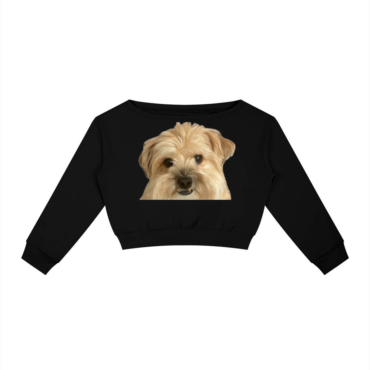 Women's Off-Shoulder Sweatshirt Henry the dog