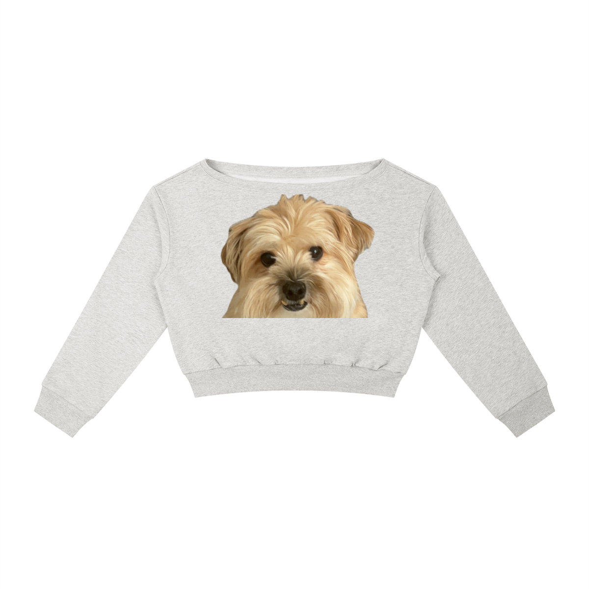 Women's Off-Shoulder Sweatshirt Henry the dog