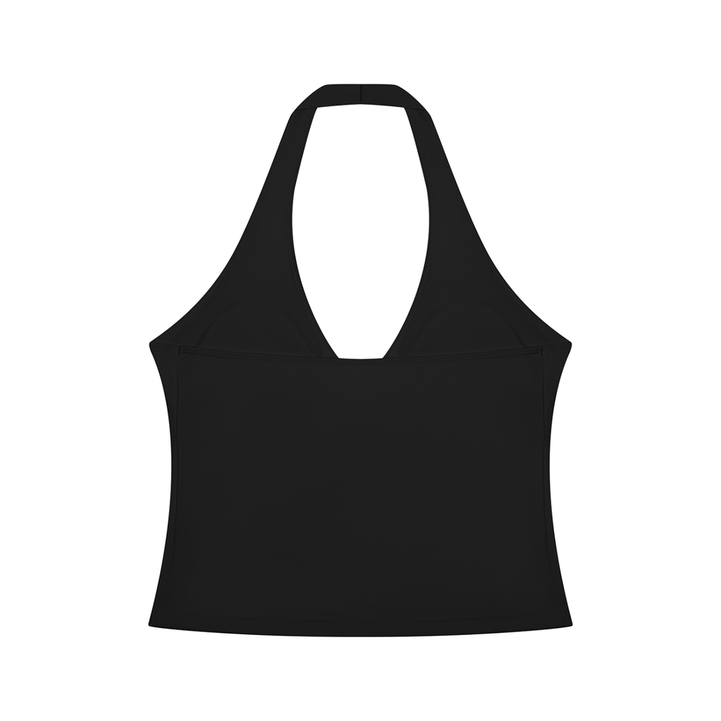 Women’s Ruched Halter Yoga Tank Top Baggy Butterfly