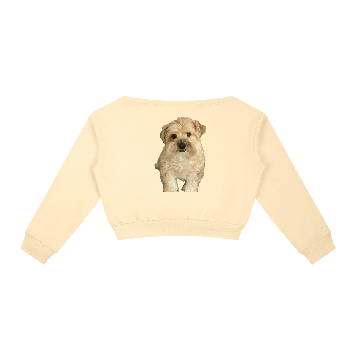 Women's Off-Shoulder Sweatshirt Henry the dog